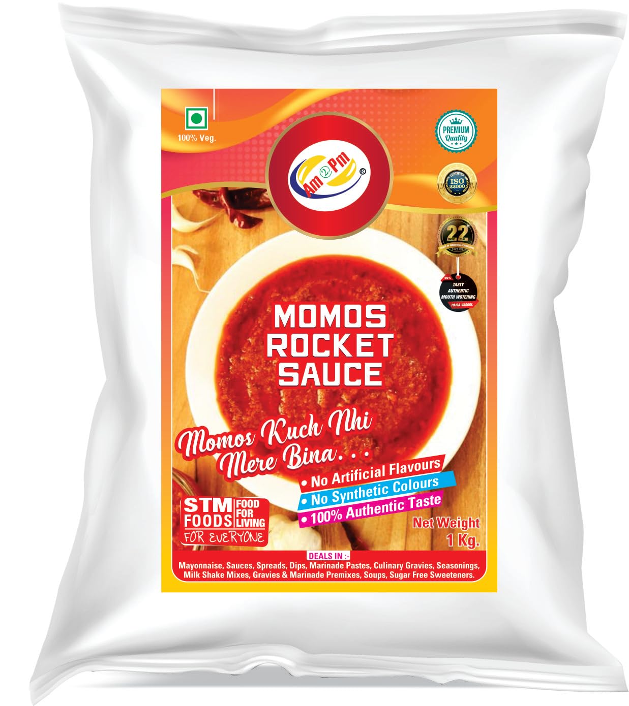 Am 2 Pm - Momos Dip, Momos Rocket Sauce,Momos Seasoning Sauce Chinese Masala Easy To Cook & Ready To Eat Foods - Pack of 3- (1KG Each) – view 2
