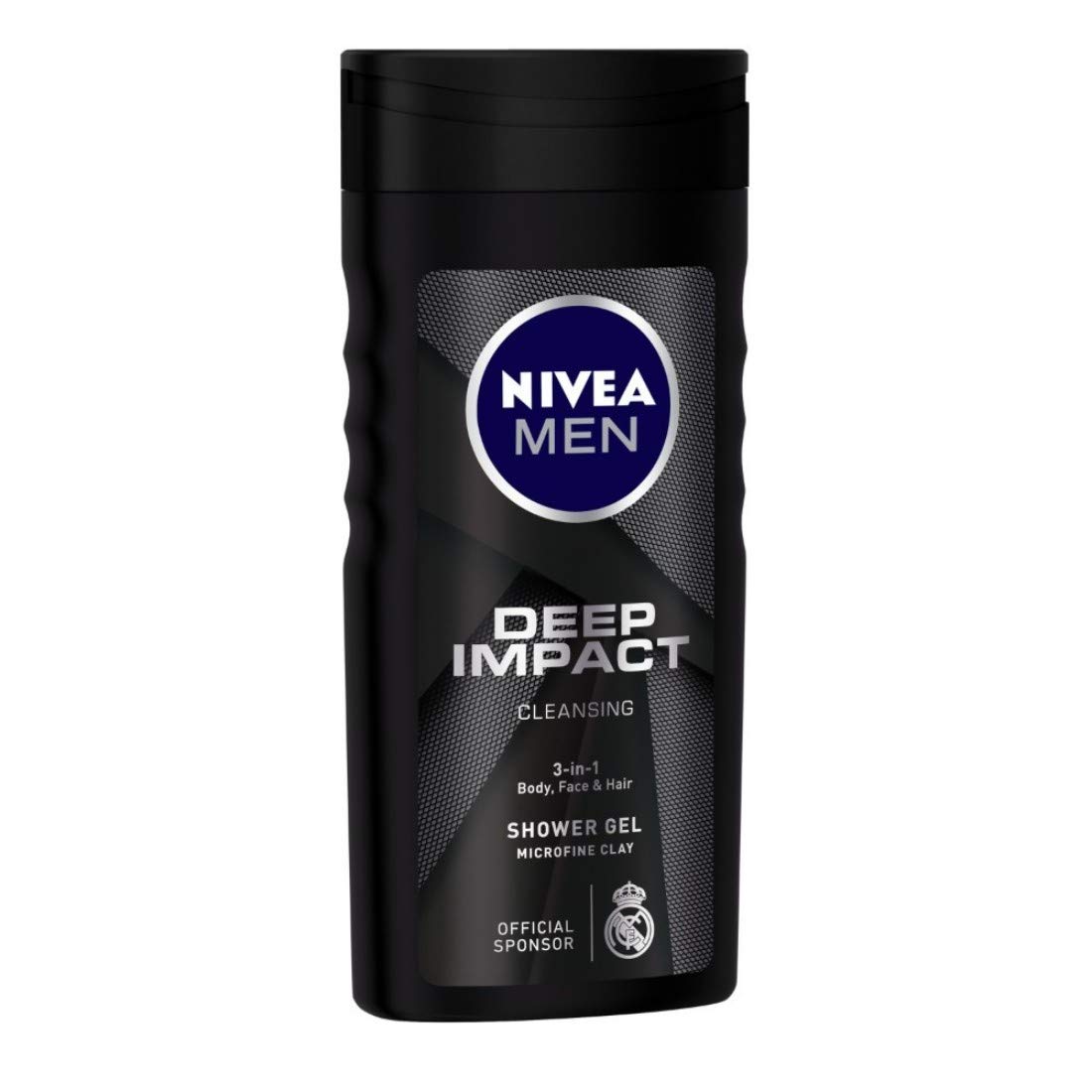 Nivea Men Body Wash, Deep Impact, 3 In 1 Shower Gel For Body, Face & Hair, With Microfine Clay, 250ml – view 2