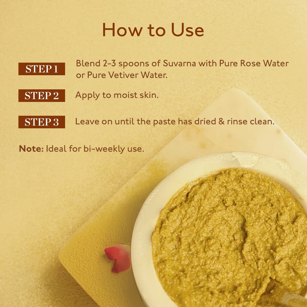 Kama Ayurveda Suvarna Haldi Chandan Brightening Face Pack - 25G, Beige, Sandalwood – view 5