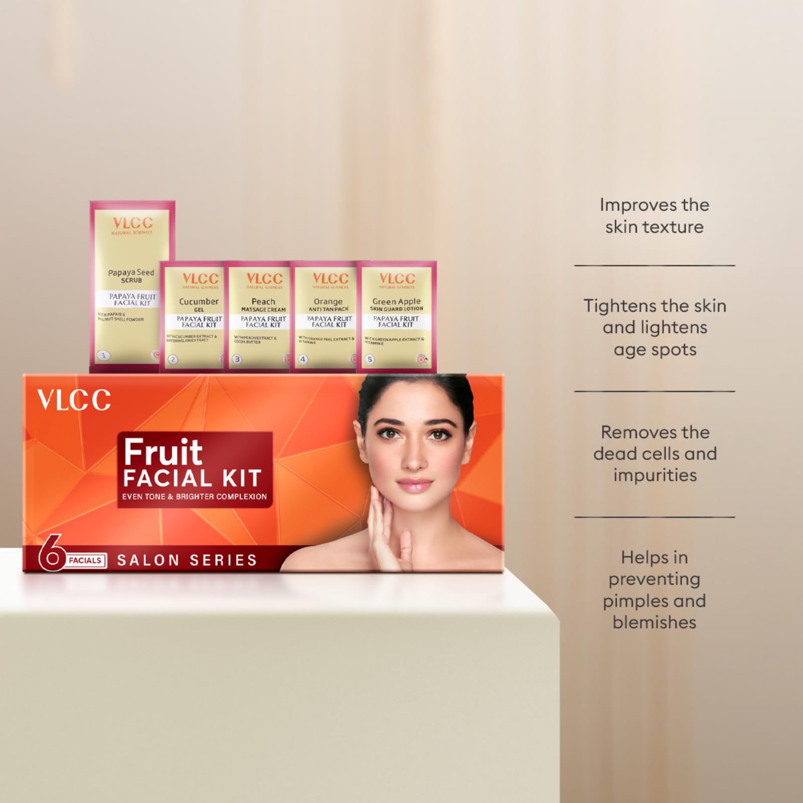 VLCC Salon Series Fruit Facial Kit - ( 6 Facials ) - 300 g – view 4