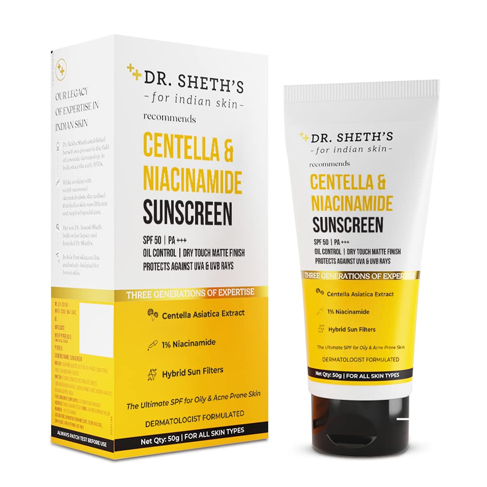 Dr. Sheth's matte gel sunscreen for oily acne-prone skin
