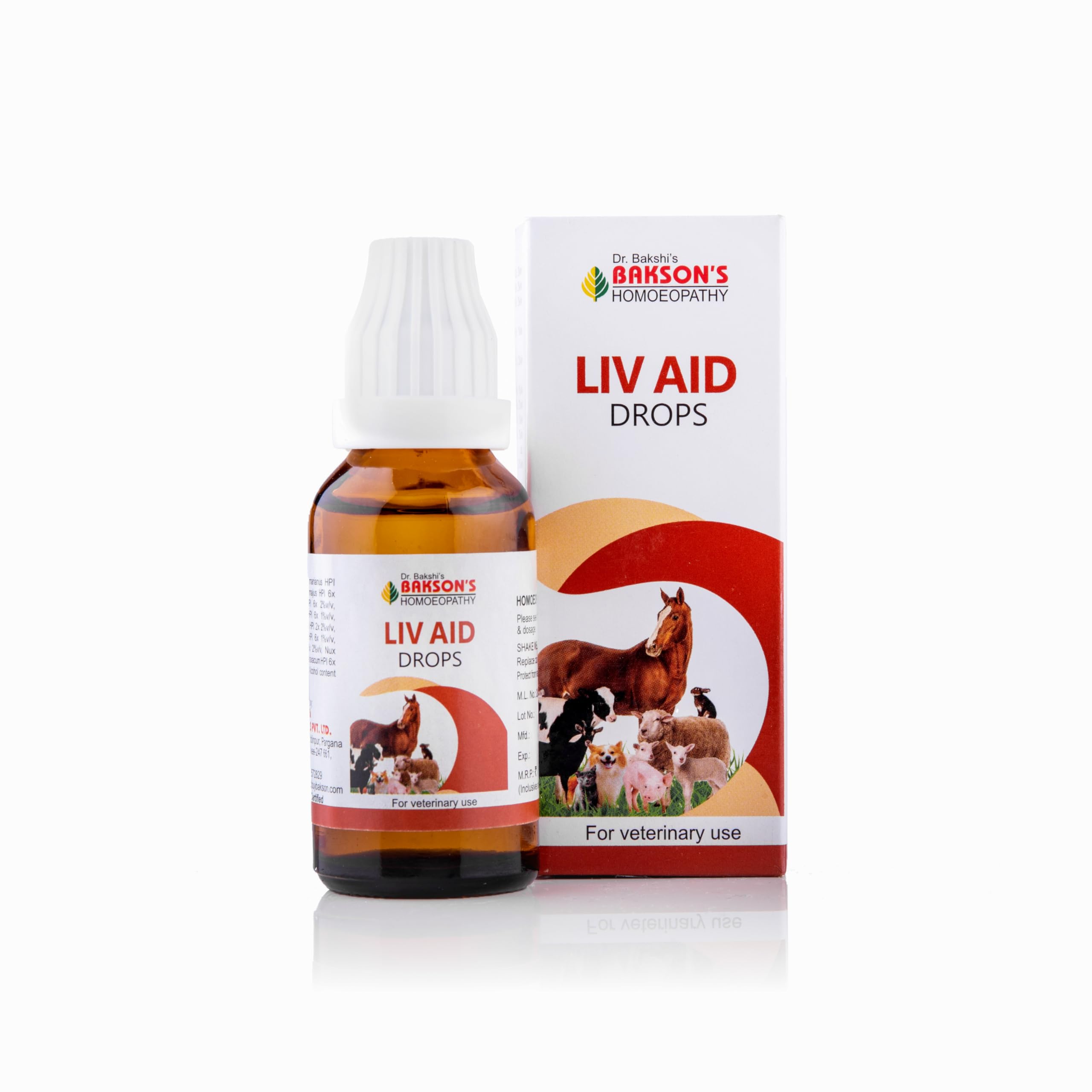 Bakson Veterinary Liv Aid Drops 30 ml bottle for dogs and cats