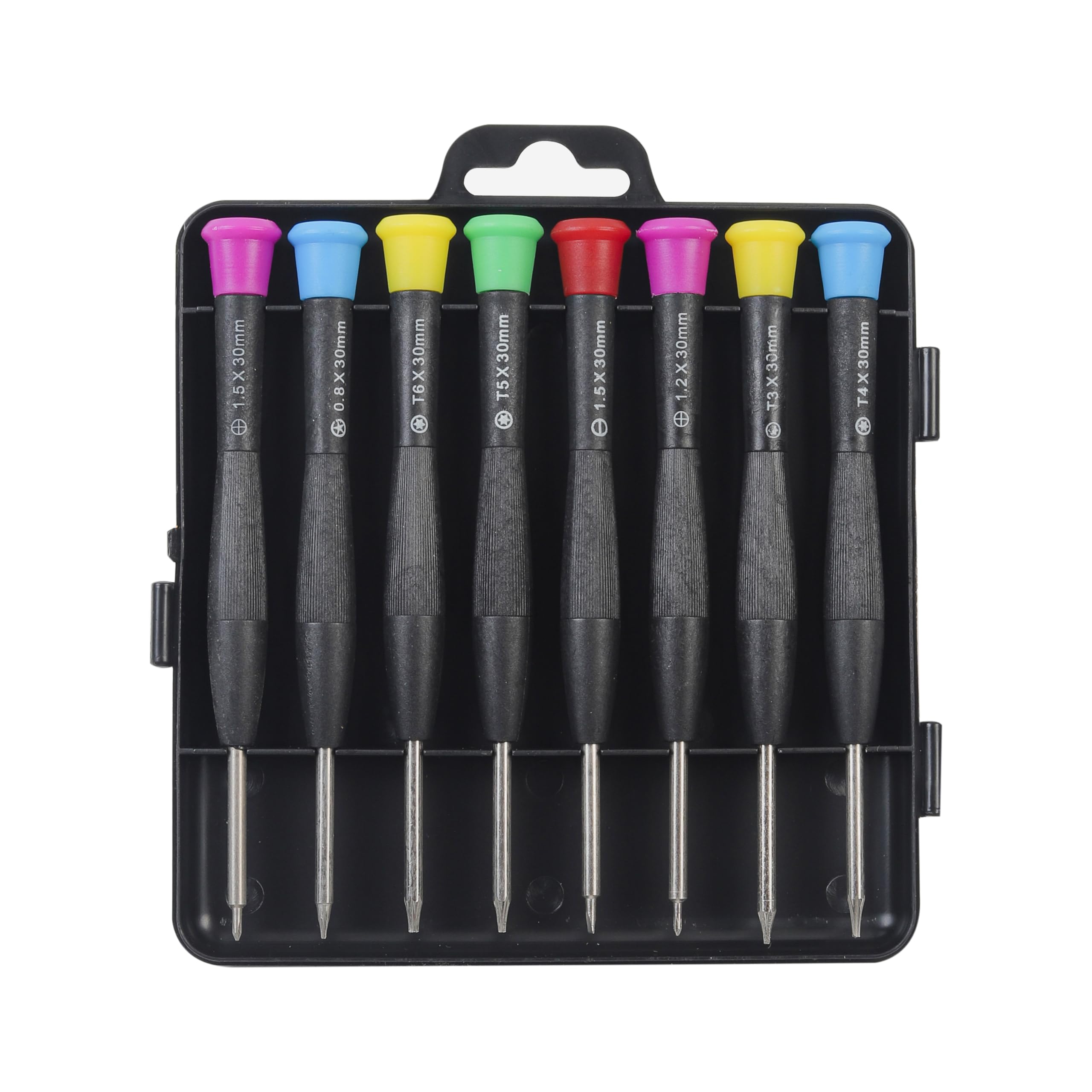 Multicolor SPARTAN 8 in 1 screwdriver set in storage box
