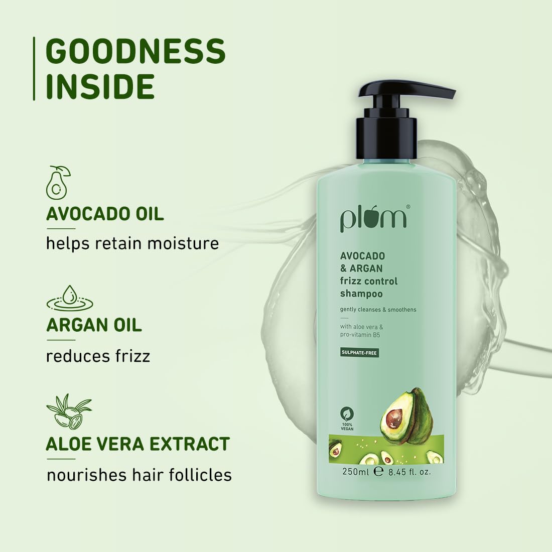 Plum Avocado & Argan Frizz Control Shampoo – view 5