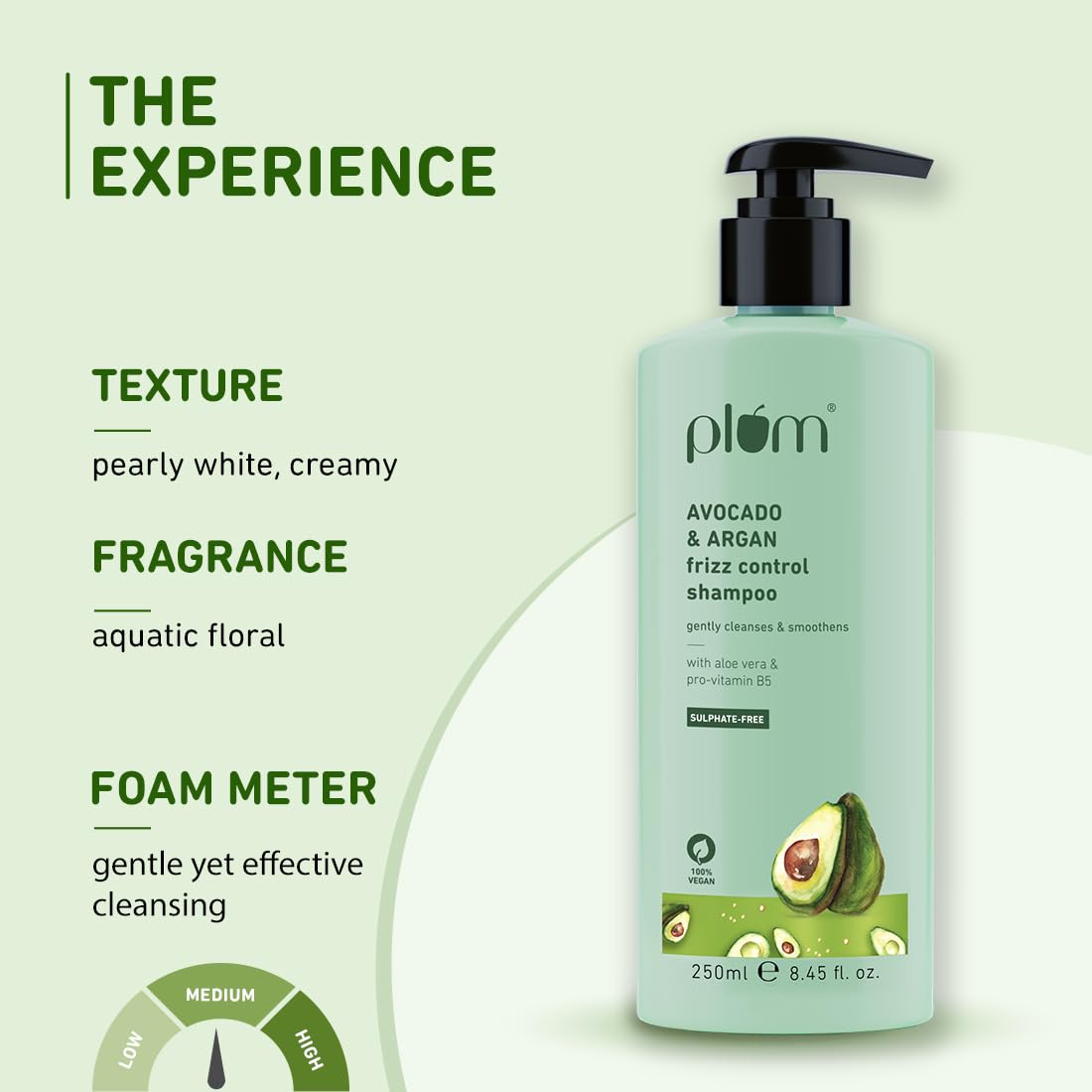 Plum Avocado & Argan Frizz Control Shampoo – view 6