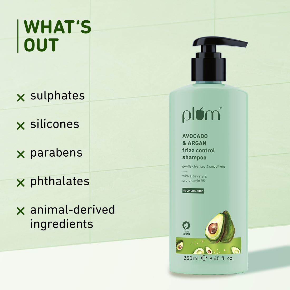 Plum Avocado & Argan Frizz Control Shampoo – view 7