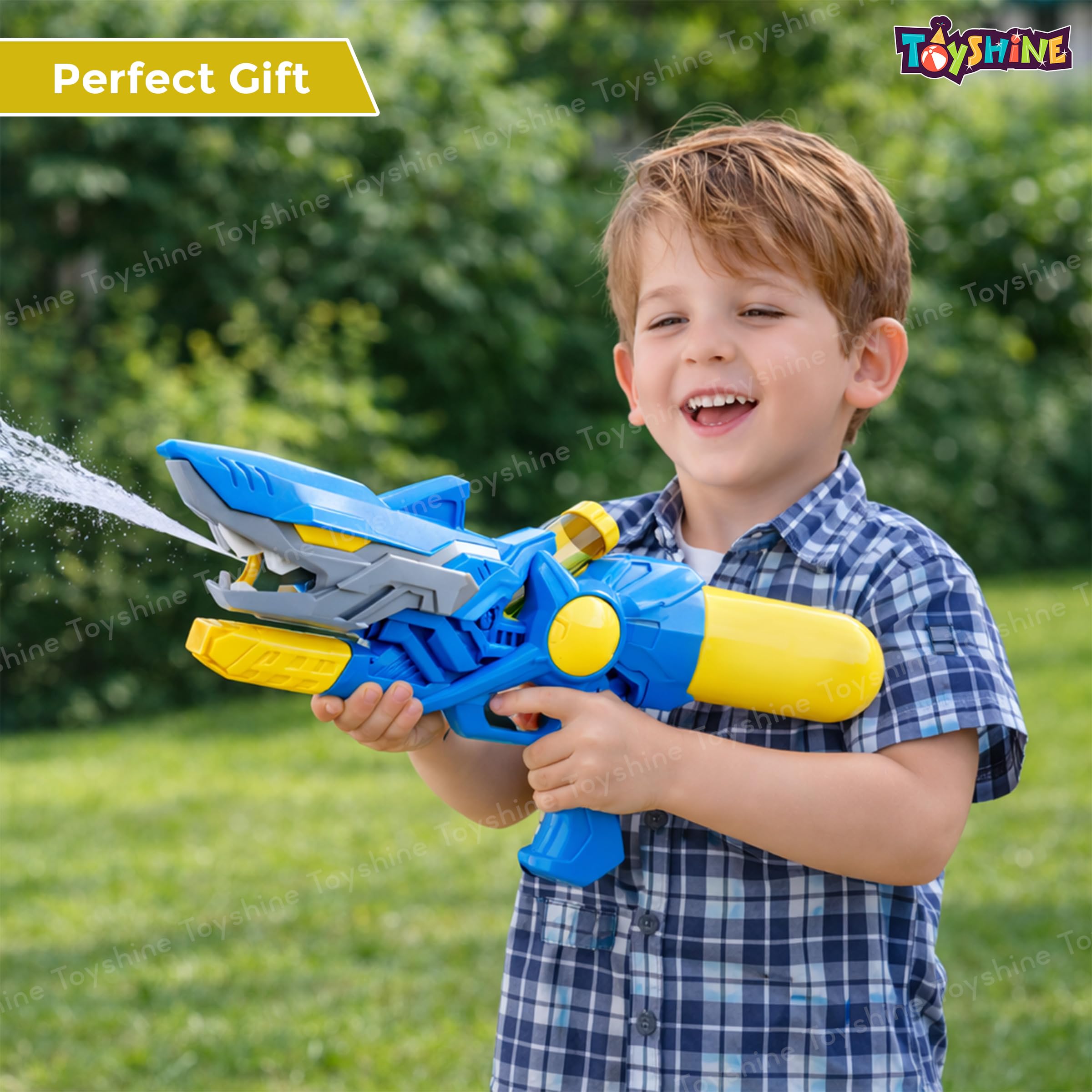 Toyshine Shark Theme Water Gun 570ml Tank Capacity Long Range High Air Pressure Spray for Summer Swimming Pool Party – view 4