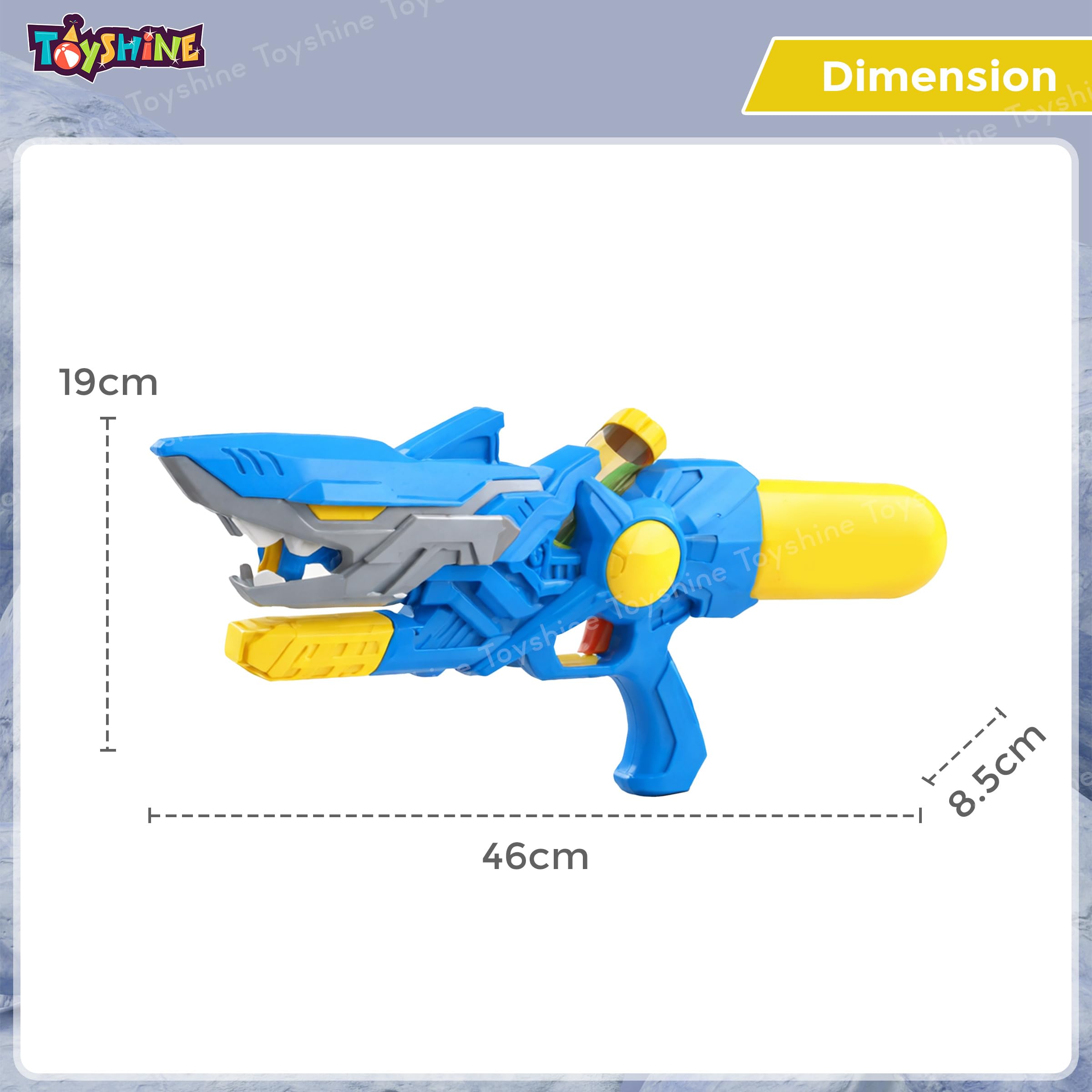 Toyshine Shark Theme Water Gun 570ml Tank Capacity Long Range High Air Pressure Spray for Summer Swimming Pool Party – view 5