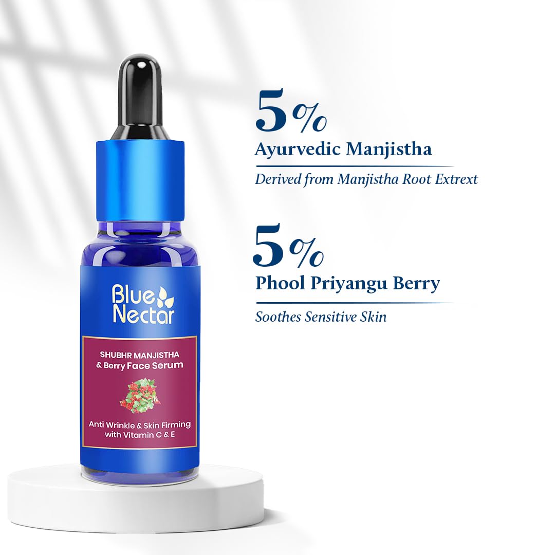 Blue Nectar Manjistha Vitamin C Face Serum for Anti Wrinkle Skin Firming Advanced Anti Aging Formula with Power of Vit C & E (13 Herbs, 30ml) – view 2