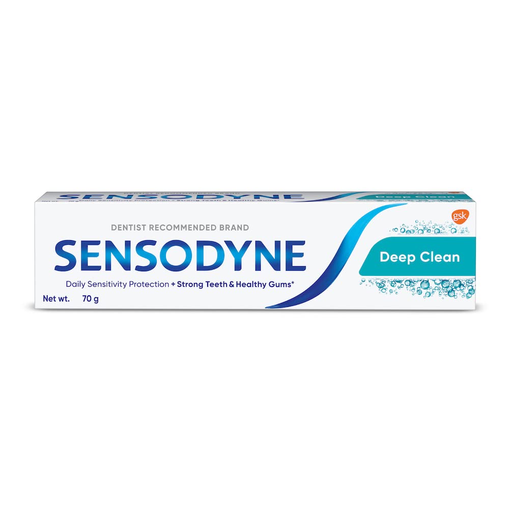 Sensodyne Deep Clean fluoride toothpaste for sensitive teeth 70g