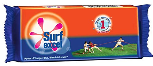 Surf Excel 250g detergent bar for lemon-scented laundry stain removal