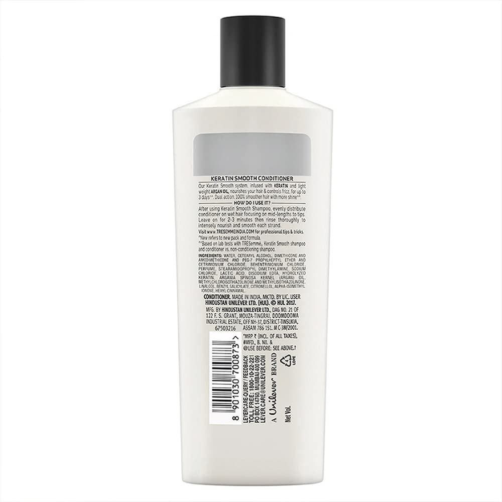 Tresemme Keratin Smooth, Conditioner, 190ml, for Smoother, Shinier Hair, with Keratin & Moroccan Argan Oil, Nourishes & Controls Frizz, up to 72 Hours, for Men & Women – view 2
