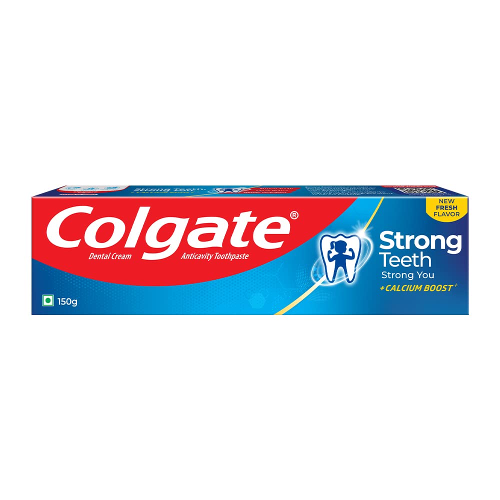 Colgate Strong Teeth anticavity toothpaste tube, Calcium Boost flavor, 150 g