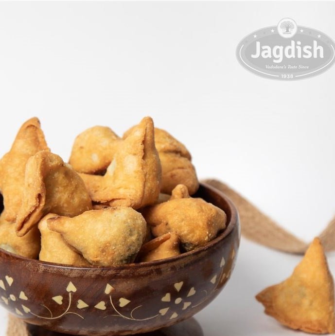Jagdish dry samosa snack pack for tea-time namkeen serving