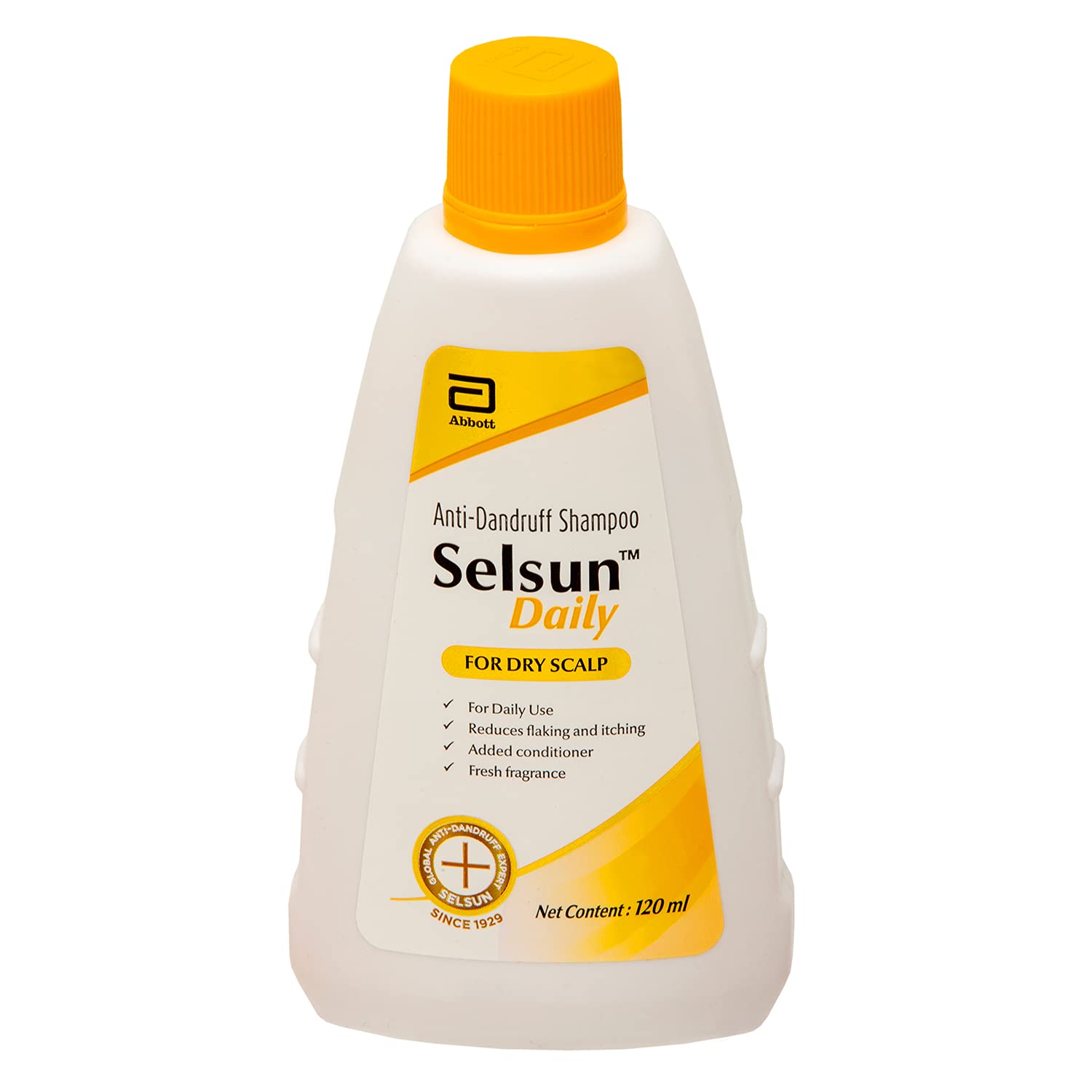Abbott Selsun Daily shampoo bottle for dandruff and itchy scalp