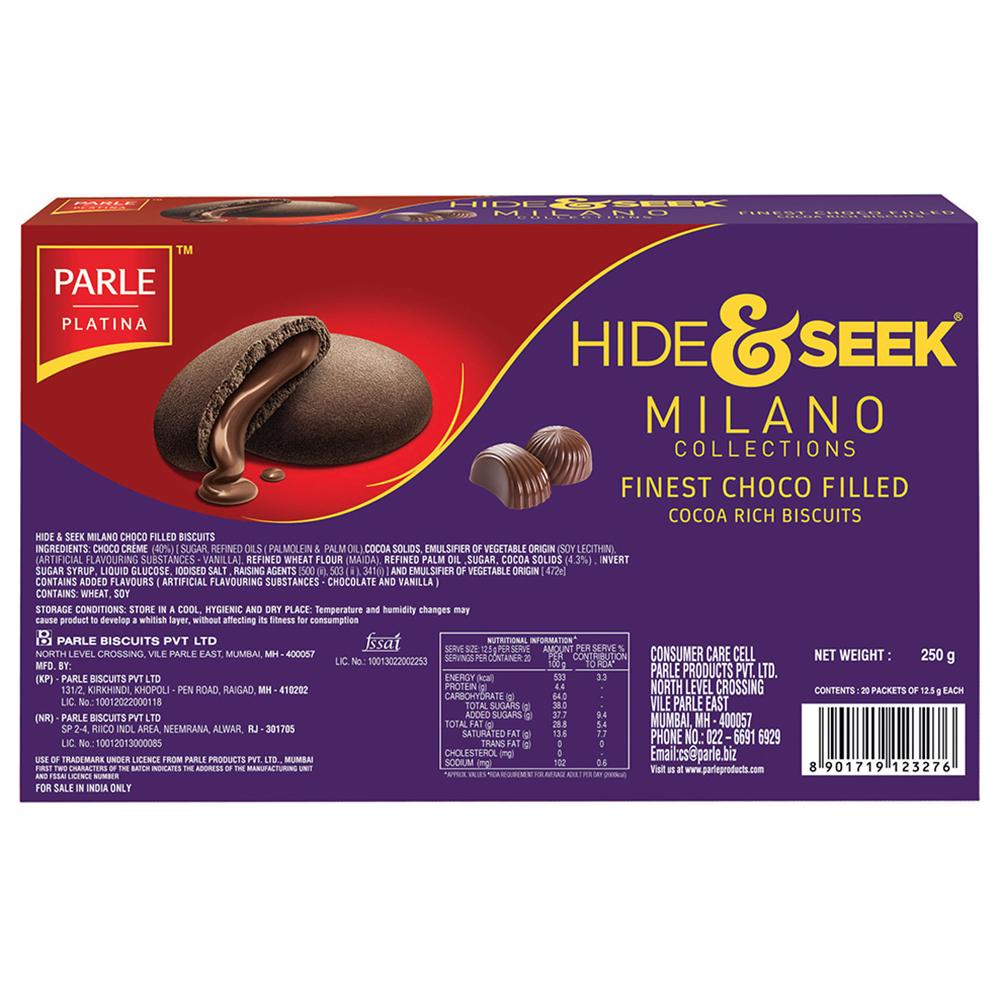Parle Milano Hide & Seek Choco Filled Cookies 250 G – view 2