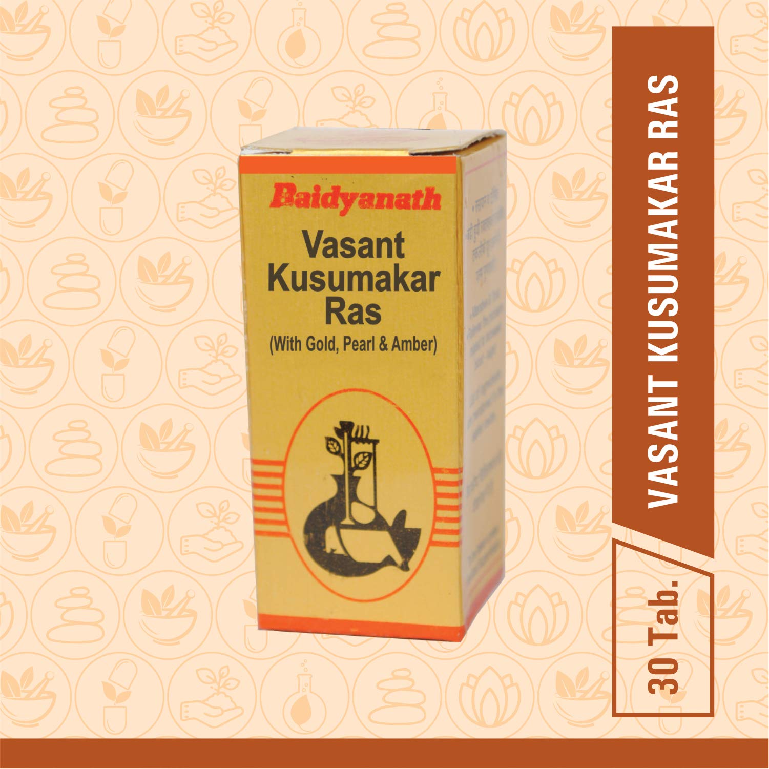 Baidyanath Asli Ayurved Vasant Kusumakar Ras with Gold-30 Tab – view 5