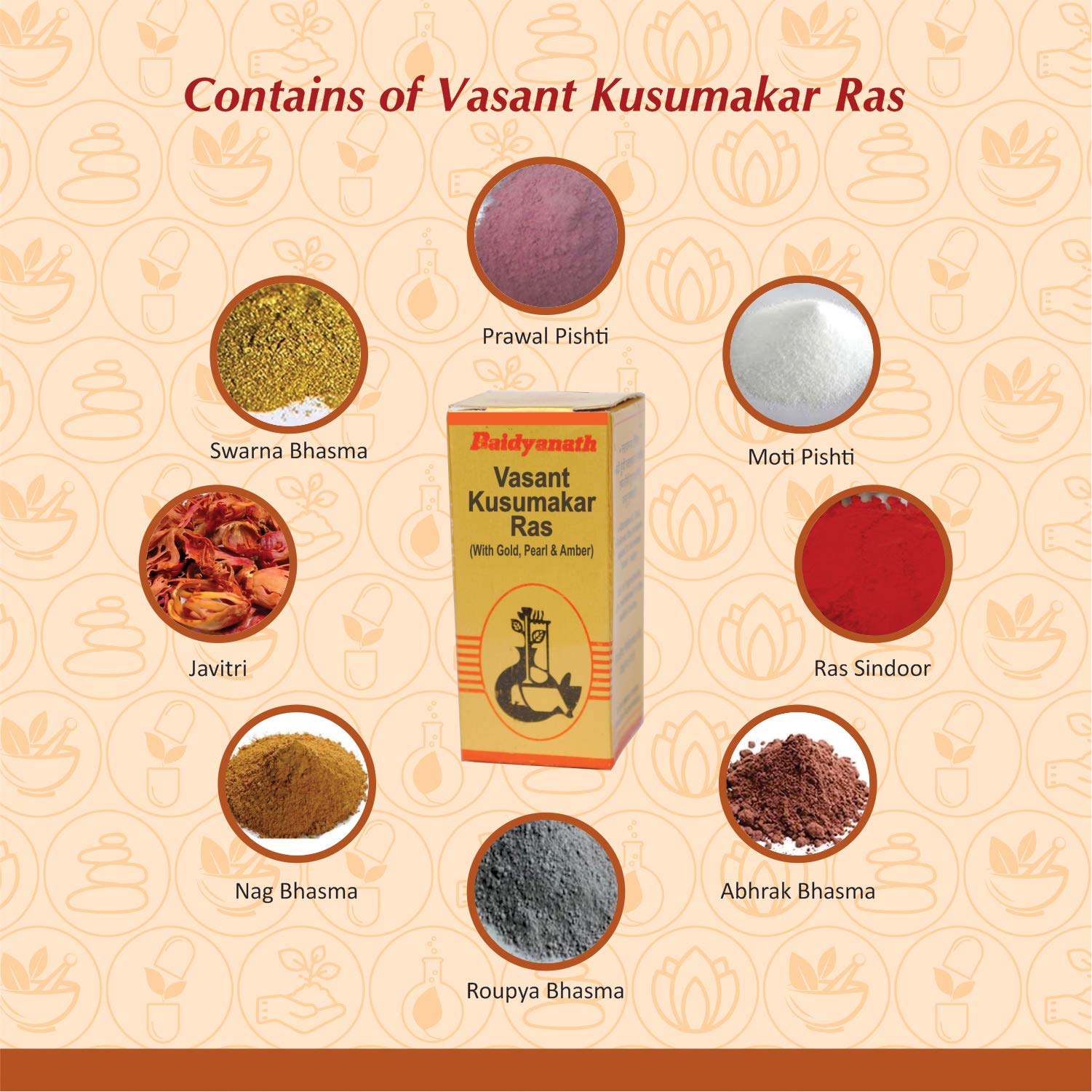 Baidyanath Asli Ayurved Vasant Kusumakar Ras with Gold-30 Tab – view 6