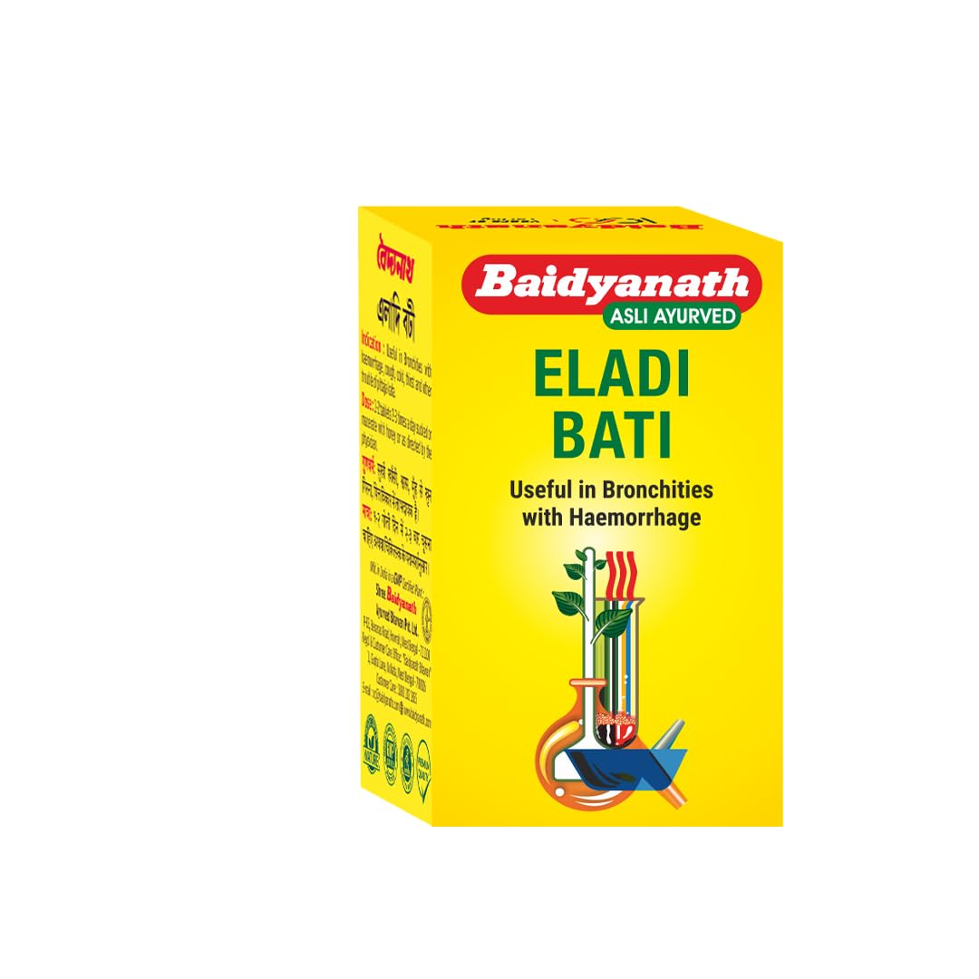 Pack of Baidyanath Eladi Bati Ayurvedic tablets, 30 count