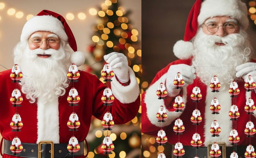 TOYXE Santa Claus 3D Paper Frills for Merry Christmas Decoration Pack of 4 Pcs – view 4