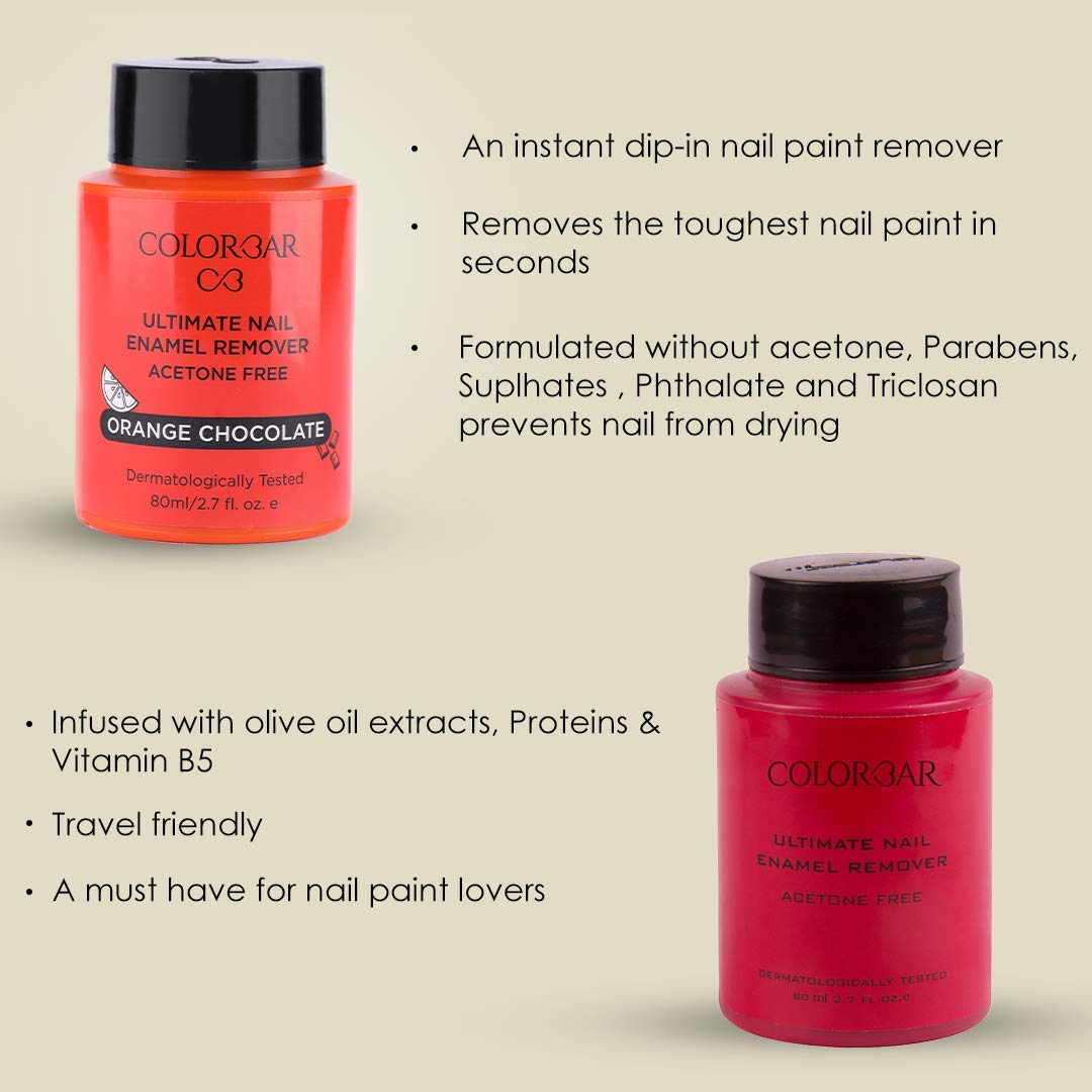 Colorbar Ultimate Nail Enamel Remover, Dark Chocolate, 80ml – view 5