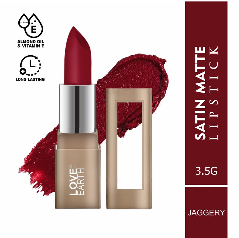 Love Earth Satin Matte Lipstick - Jaggery – view 2