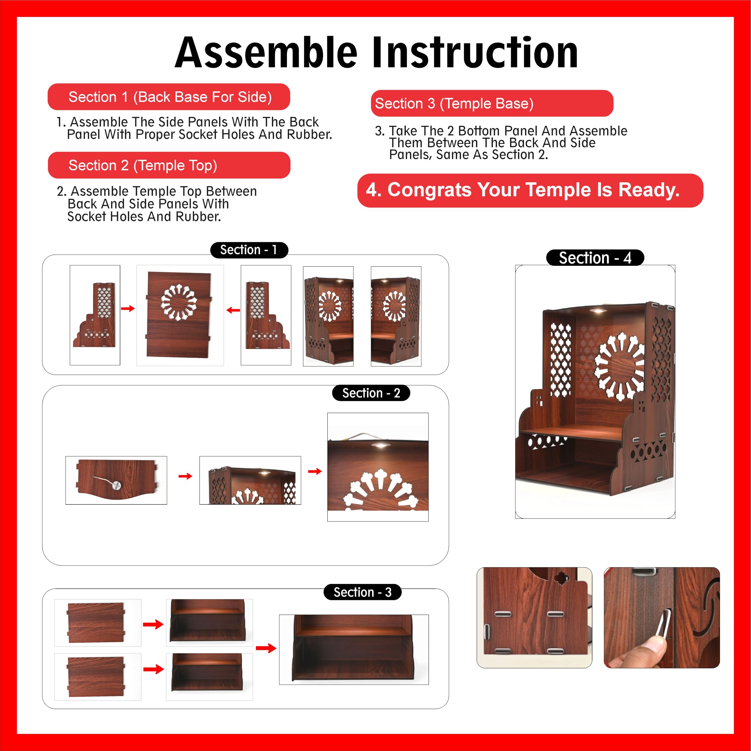 Gift Kya De Wooden Temple for Home – view 6