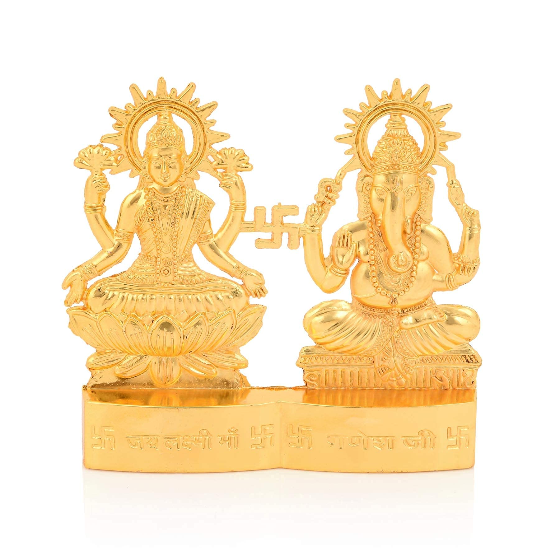 Collectible India Lakshmi Ganesha murti Idol Set for Puja Home Decoration Car, Idols Ganesh Laxmi Statue Car Dashboard Desktop Decor (1) – view 2