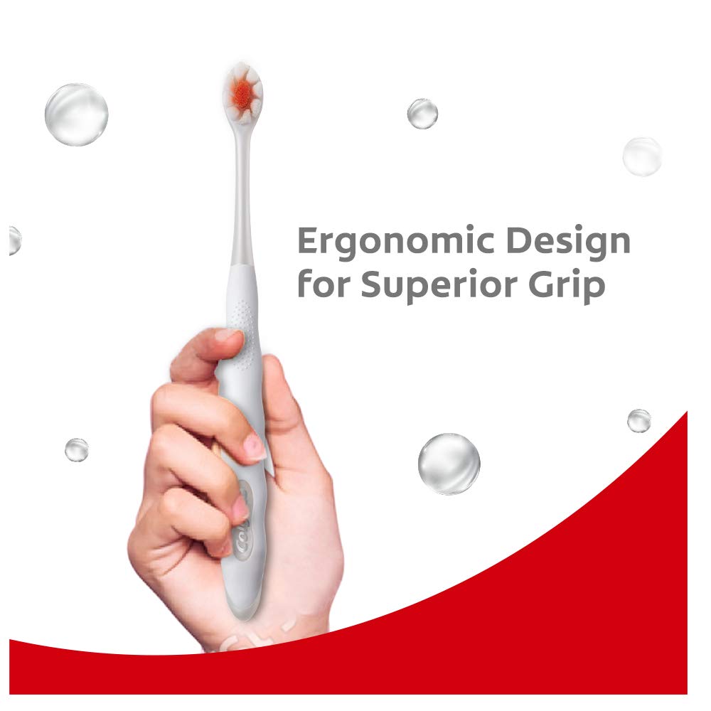 Colgate Gentle UltraFoam Ultra Soft Bristles Manual Toothbrush for adults, 2 Pcs, Soft Bristles for Superior Clean, Multicolor – view 6