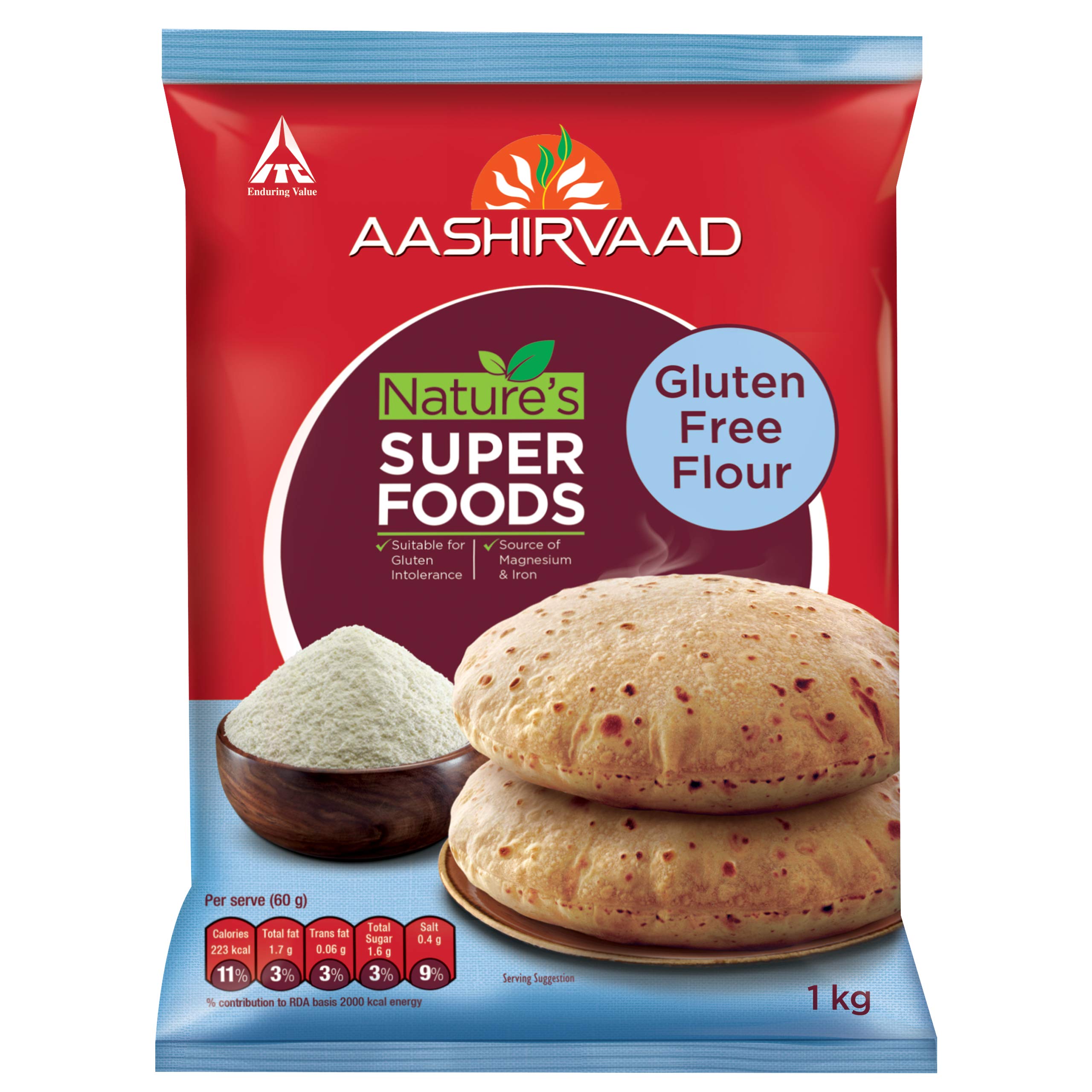 Aashirvaad Nature's Super Foods Organic Arhar/Tur Dal Pouch, 1 kg & Aashirvaad Nature's Super Foods Gluten Free Flour Pouch, 1 kg – view 5