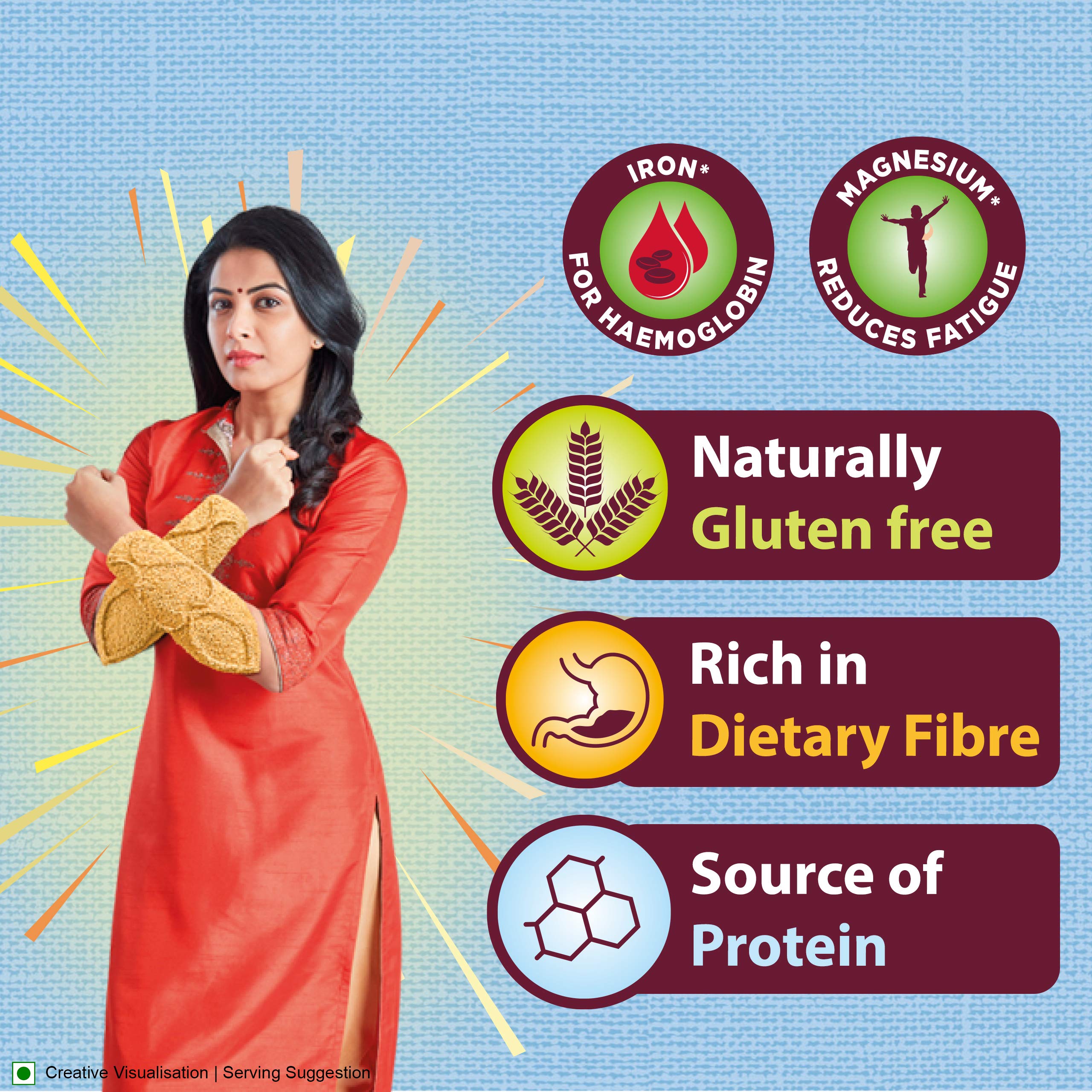Aashirvaad Nature's Super Foods Organic Arhar/Tur Dal Pouch, 1 kg & Aashirvaad Nature's Super Foods Gluten Free Flour Pouch, 1 kg – view 7