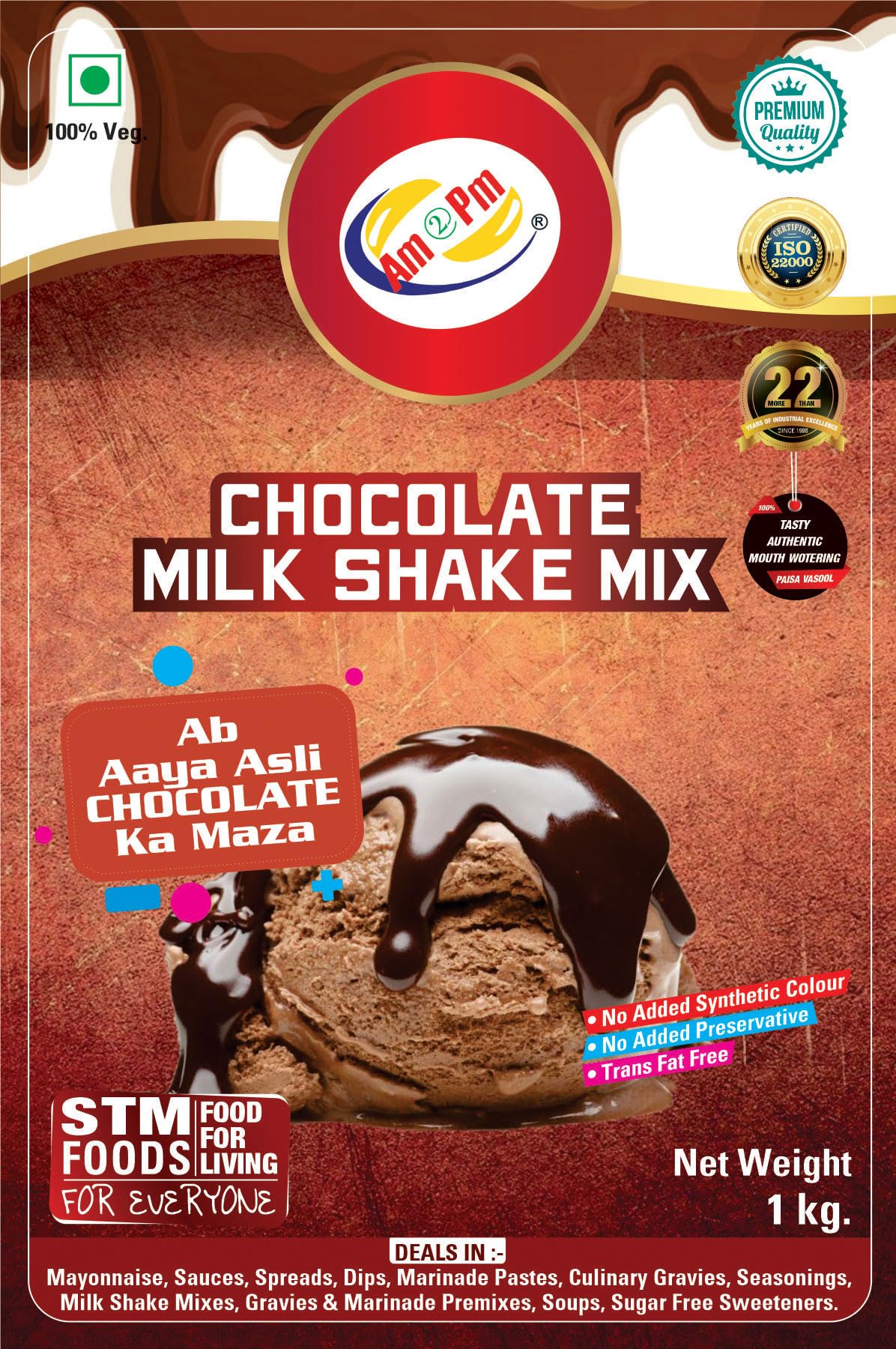 Am 2 Pm - Premium Silky Smoothy Milk Shake Mix, Instant Premix Drink Milkshake Powder, Pack of 2 (CHOCLATE + STRAWBERY (1KG EACH)) – view 7