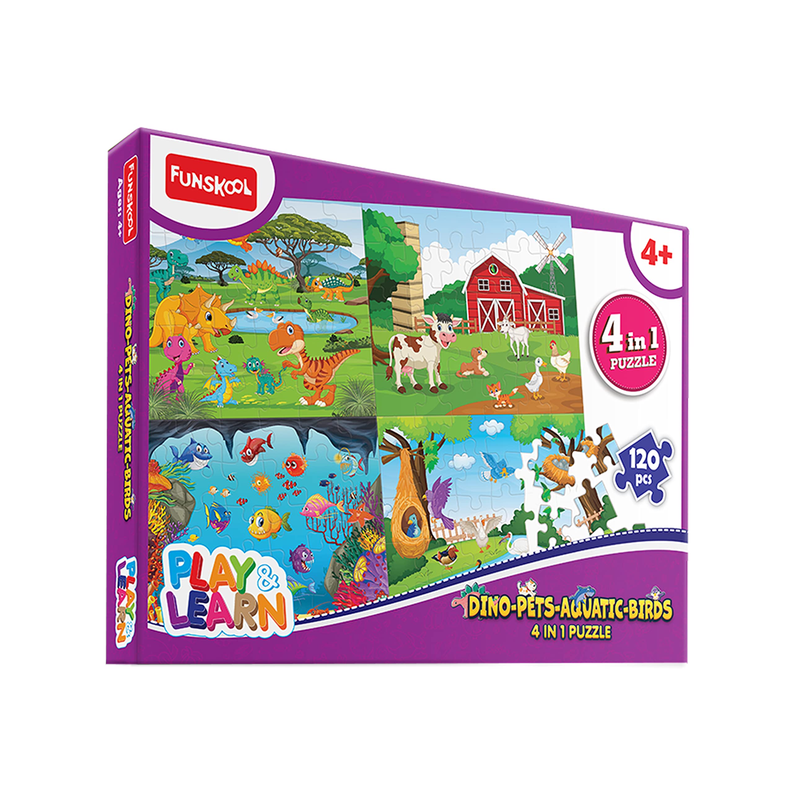 Funskool animal-themed jigsaw puzzles for kids aged 4 and up