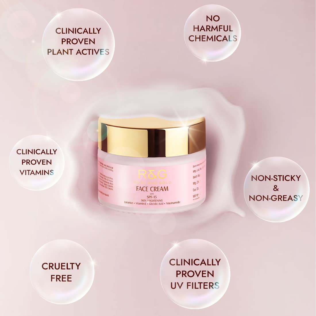 VASU R&G Skin Brightening Face Cream With Spf-15 50 Ml – view 3