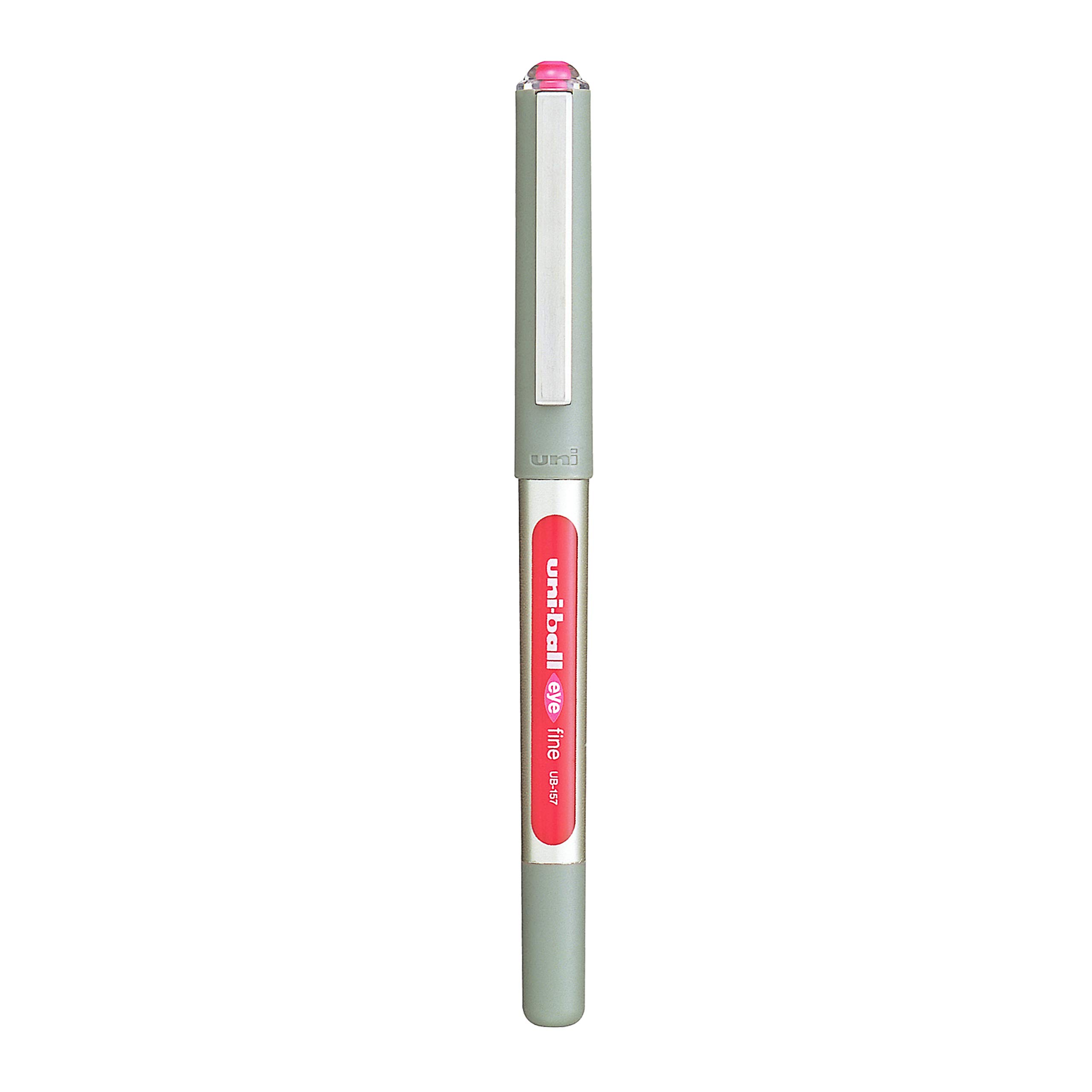 uni-ball Eye UB157 0.7 mm Roller Ball Pens, Pink Ink, Pack of 3 – view 3