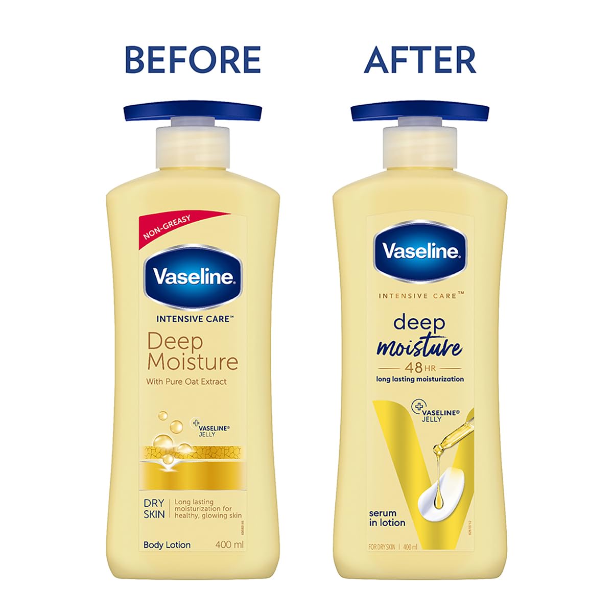 Vaseline Intensive Care, Deep Moisture Nourishing Body Lotion, 400ml, for Radiant, Glowing Skin, with Glycerin, Non-Sticky, Fast Absorbing, Daily Moisturizer for Dry, Rough Skin, For Men & Women – view 3