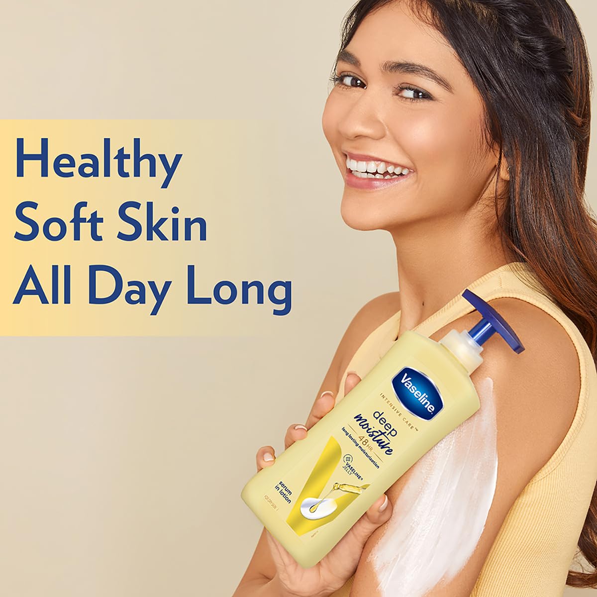 Vaseline Intensive Care, Deep Moisture Nourishing Body Lotion, 400ml, for Radiant, Glowing Skin, with Glycerin, Non-Sticky, Fast Absorbing, Daily Moisturizer for Dry, Rough Skin, For Men & Women – view 4