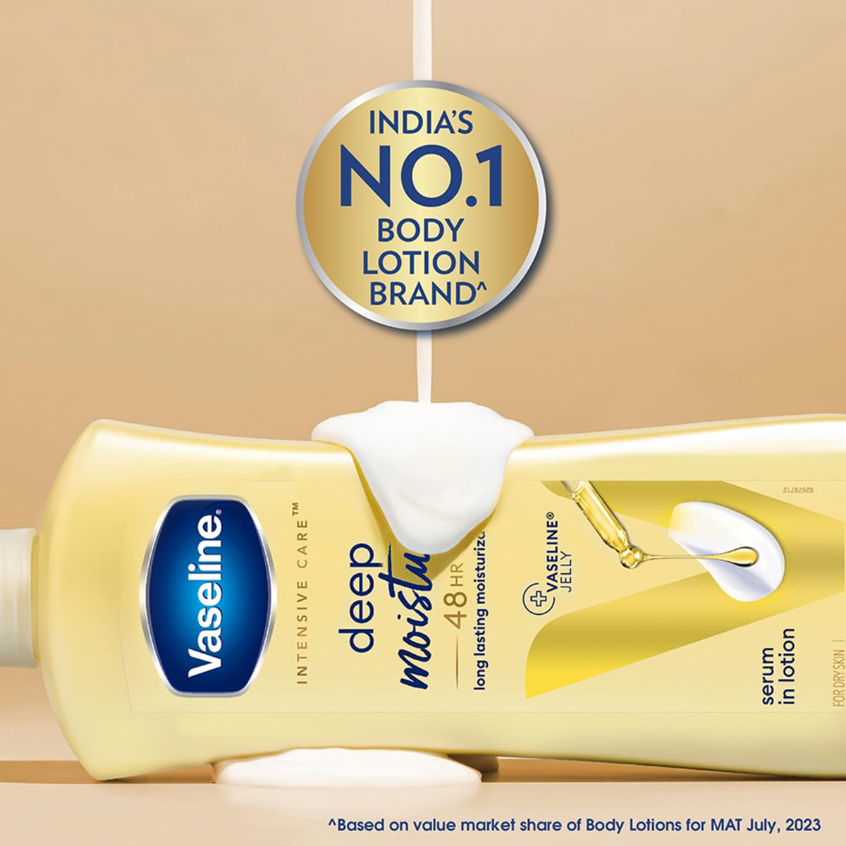 Vaseline Intensive Care, Deep Moisture Nourishing Body Lotion, 400ml, for Radiant, Glowing Skin, with Glycerin, Non-Sticky, Fast Absorbing, Daily Moisturizer for Dry, Rough Skin, For Men & Women – view 6