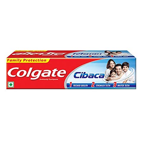 Front view of Colgate Cibaca 175g mint toothpaste tube