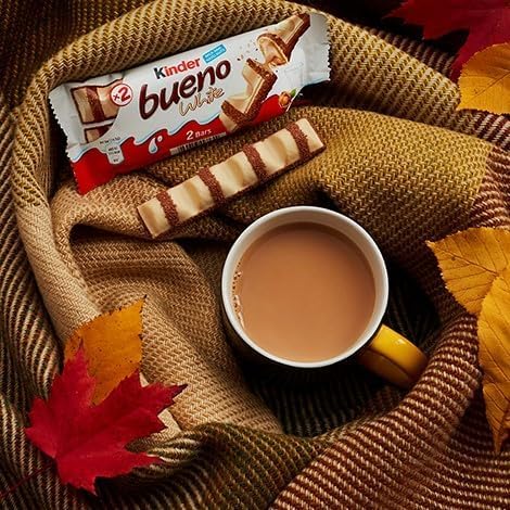 Kinder Bueno White Chocolate With Crunchy Hazelnut Pieces Perfect Balance of sweetness Creamy And Delicious Each 39gm (Pack Of 6) – view 5