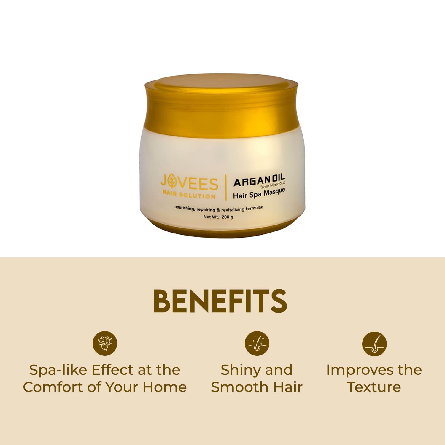 Jovees Herbal Argan Oil Hair Spa Mask for Dry and Fizzy Hair – view 3