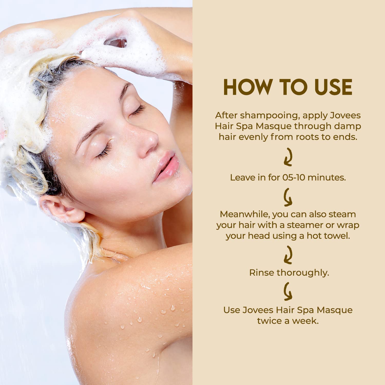 Jovees Herbal Argan Oil Hair Spa Mask for Dry and Fizzy Hair – view 5