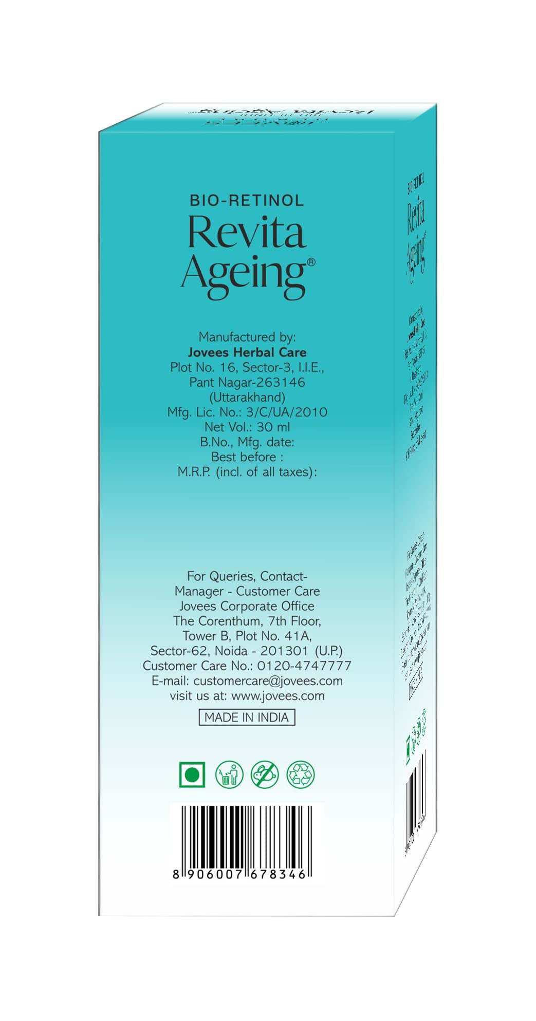 Jovees Herbal Revita Ageing Skin Recovery Serum - 30 ml – view 2