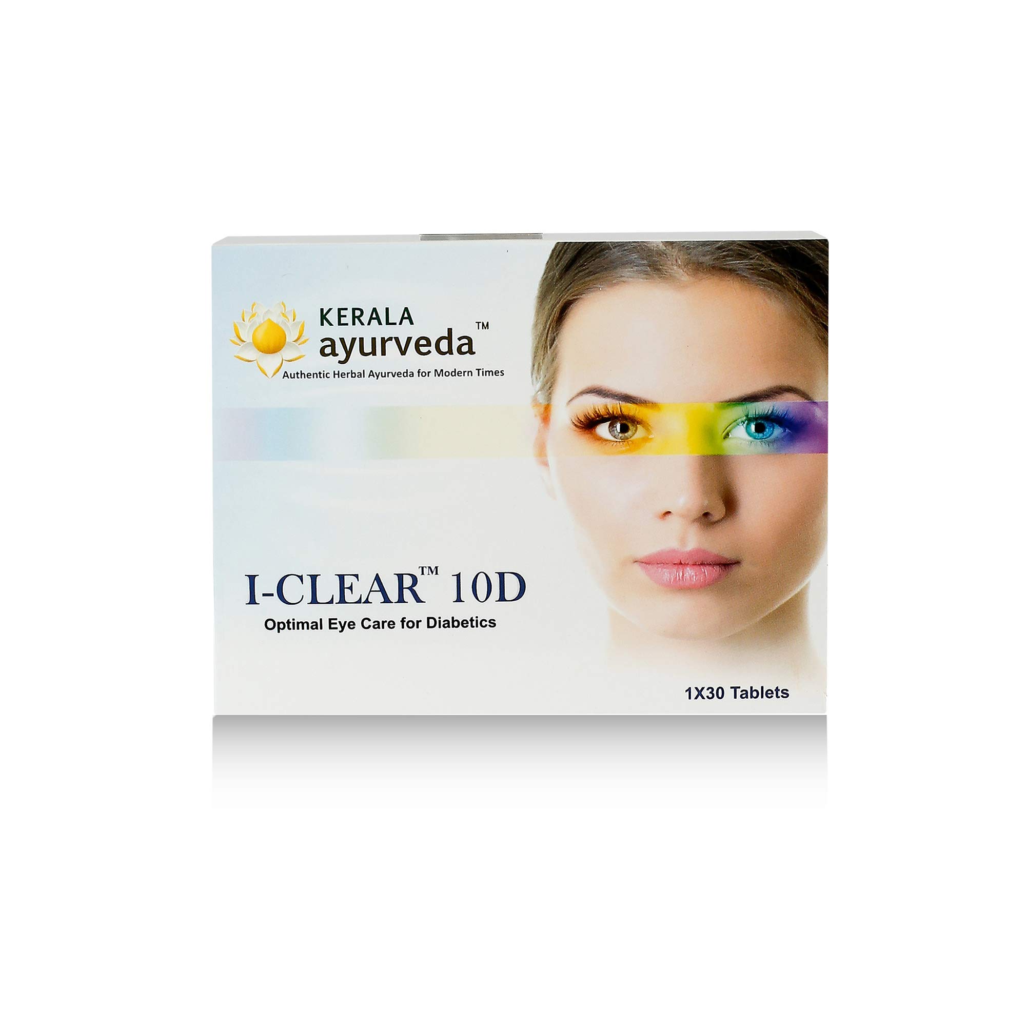 Kerala Ayurveda I-Clear 10D tablets bottle packaging