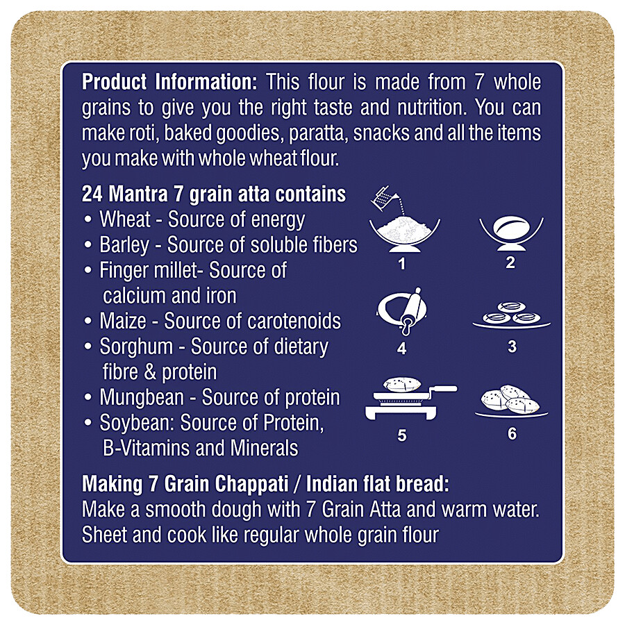24 Mantra Organic 7 Grain Atta/Multigrain 1 kg – view 5