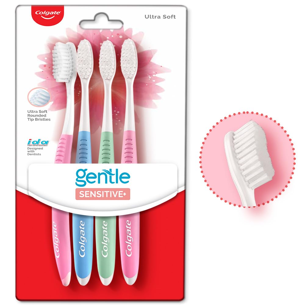 Colgate Batman Anticavity Toothpaste For Kids - 80g (Bubble Fruit Flavour) & Colgate Sensitive Soft Bristles Manual Toothbrush for adults - 4 Pcs, Multicolor – view 5