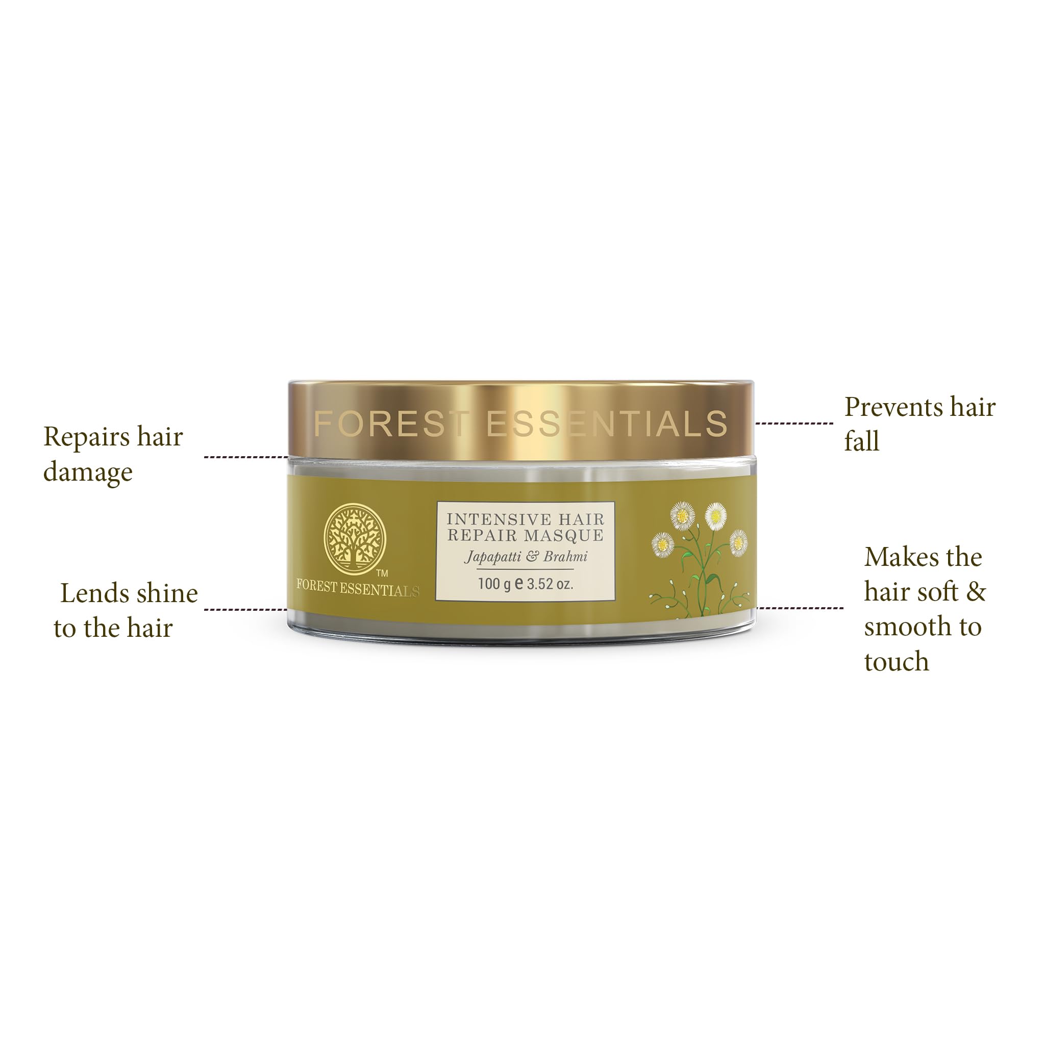 Forest Essentials Intensive Hair Repair Masque Japapatti & Brahmi – view 3