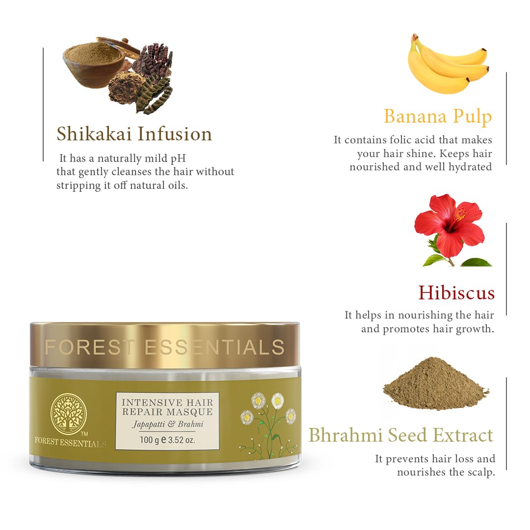 Forest Essentials Intensive Hair Repair Masque Japapatti & Brahmi – view 4