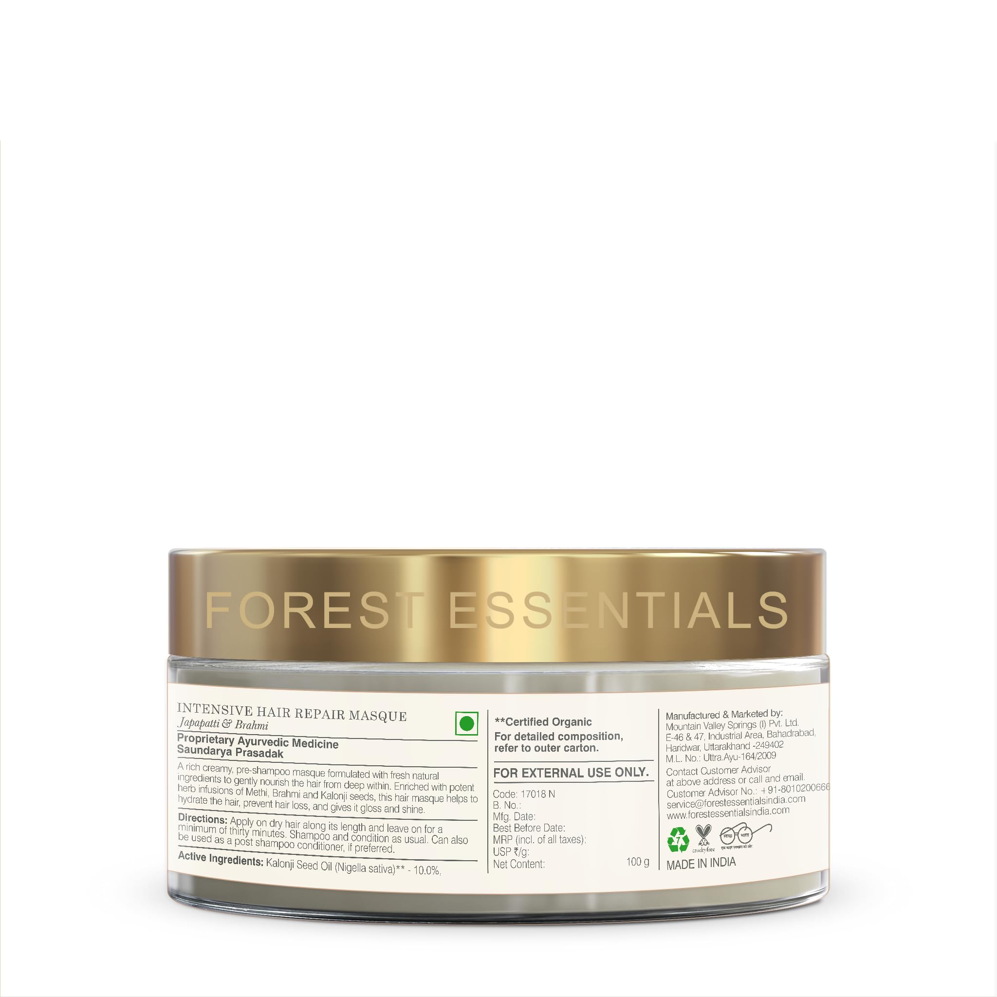 Forest Essentials Intensive Hair Repair Masque Japapatti & Brahmi – view 5