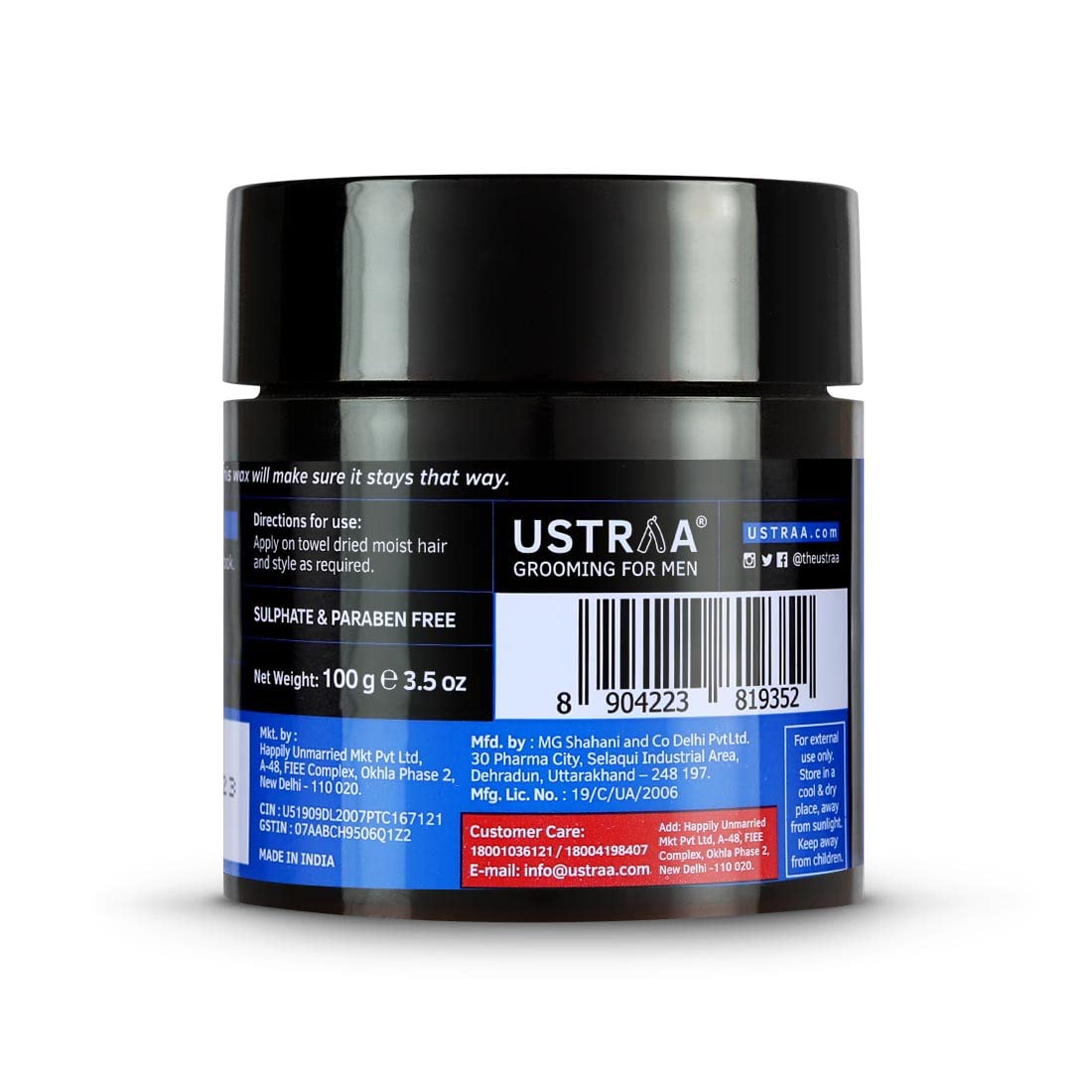 Ustraa Strong Hold Hair Wax - Matte Look 100g – view 8